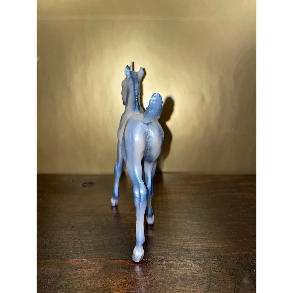 Breyer Unicorn Foal Caspian Sea Star‎ Model Horse Unicorn Sylver Blue